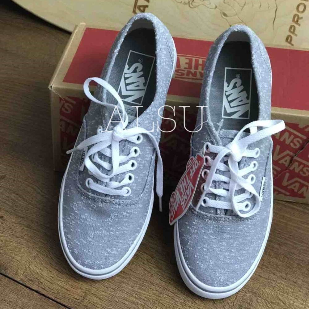 VANS 🔥SALE!🔥 Authentic Shoes Low Pro Marled Grey Sneakers Women’s Size 5 NEW - Picture 2 of 8